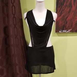 Cowl Neck Mini Backless Dress
